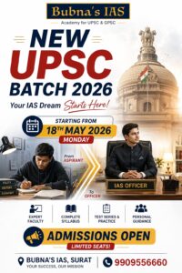 Best UPSC Coaching in Surat by Bubna's IAS New UPSC Batch 2026 admissions open with IAS officer guidance