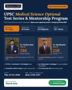 UPSC Medical Science Optional Test Series 2027